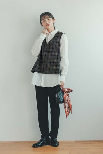 IEDIT［イディット］ | ゆる フィット カットソー パンツ〈黒〉