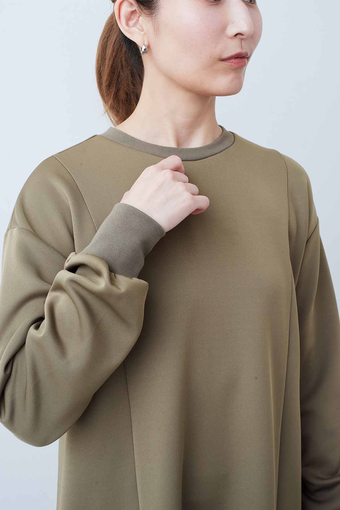IEDIT［イディット］|IEDIT[イディット]　すぽんとかぶってすっきりキレイならくちんダンボールワンピース〈カーキ〉