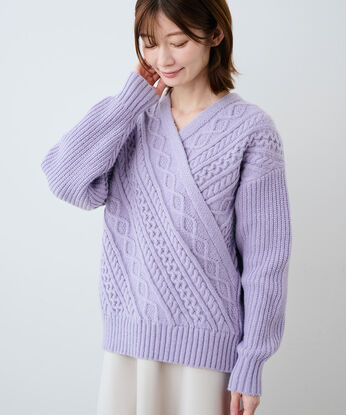 IEDIT［イディット］ | カシュクールニット〈パープル〉ＩＥ