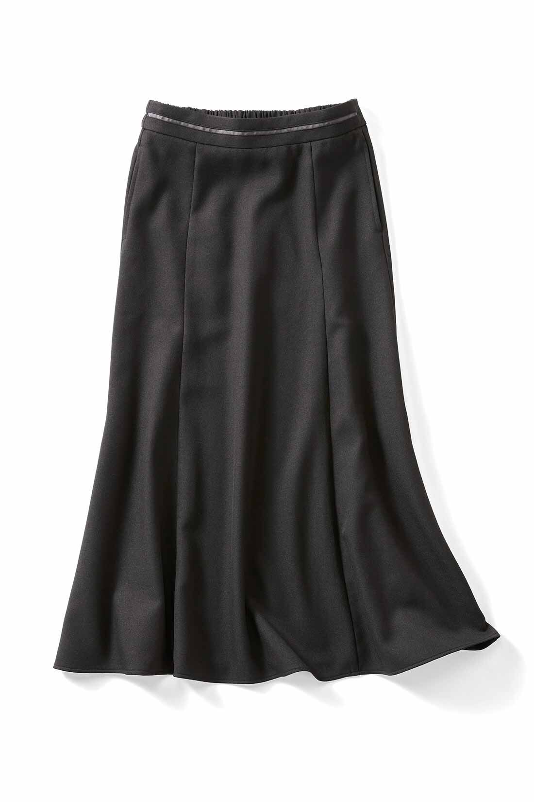 IEDIT|IEDIT[イディット]　シルエットが美しい UVカット機能のすっきり見えスカート|〈ブラック〉