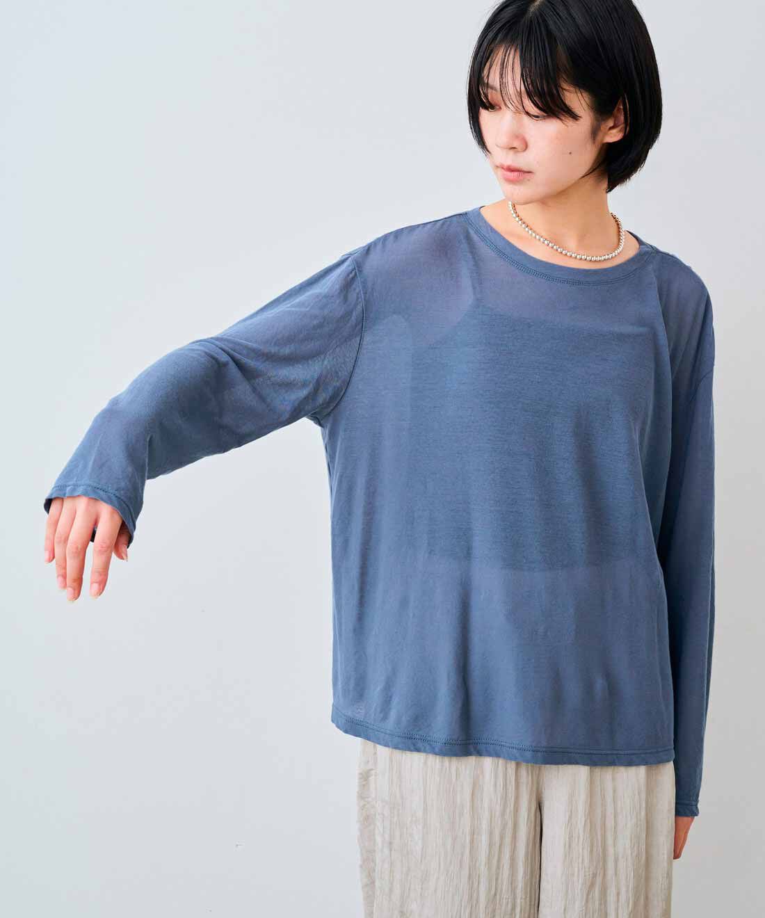 IEDIT|IEDIT[イディット]　2枚セットでレイヤードをたのしむ 綿100％のマイルドシアートップスの会