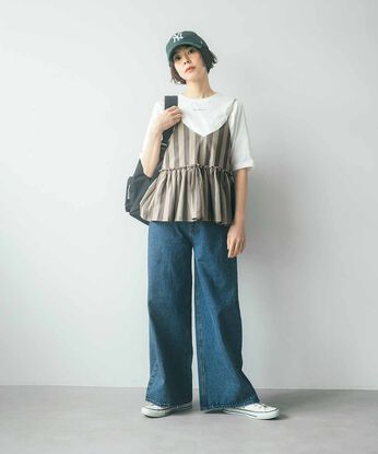 IEDIT | きくちあつこさんコットン キャミ ビスチェ〈グレージュ〉