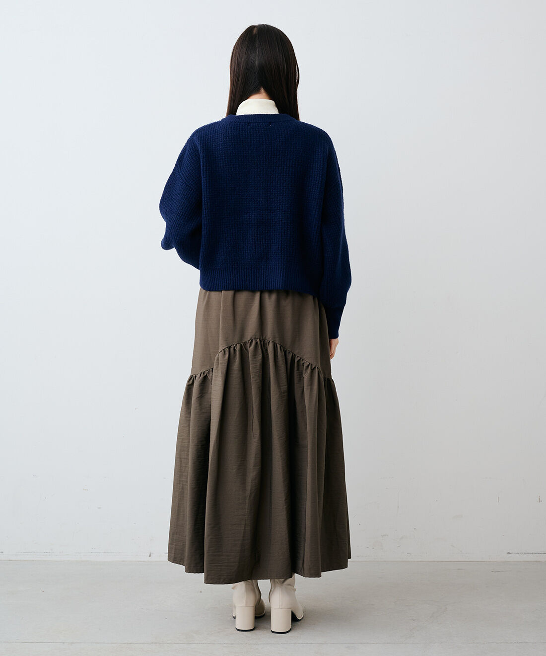 IEDIT［イディット］|IEDIT[イディット]　タイルワッフル編みのメタルボタンカーディガン