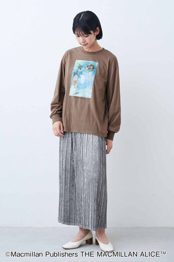 IEDIT | 挿絵の世界を楽しむ大人トップス〈ブラウン〉ＩＥ