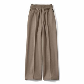 IEDIT | ツイル素材 すっきり見え ワイドパンツ 〈ベージュ〉