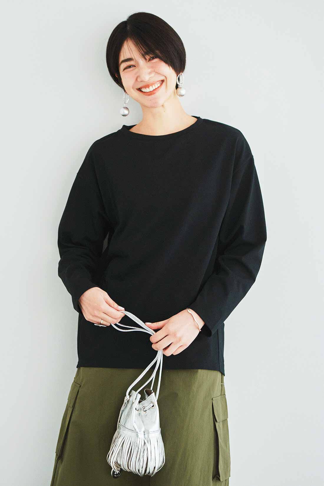 IEDIT［イディット］|IEDIT[イディット]　大人にふさわしい日本製 ていねいに仕立てたクワトロセブンTMコクーンカットソーの会