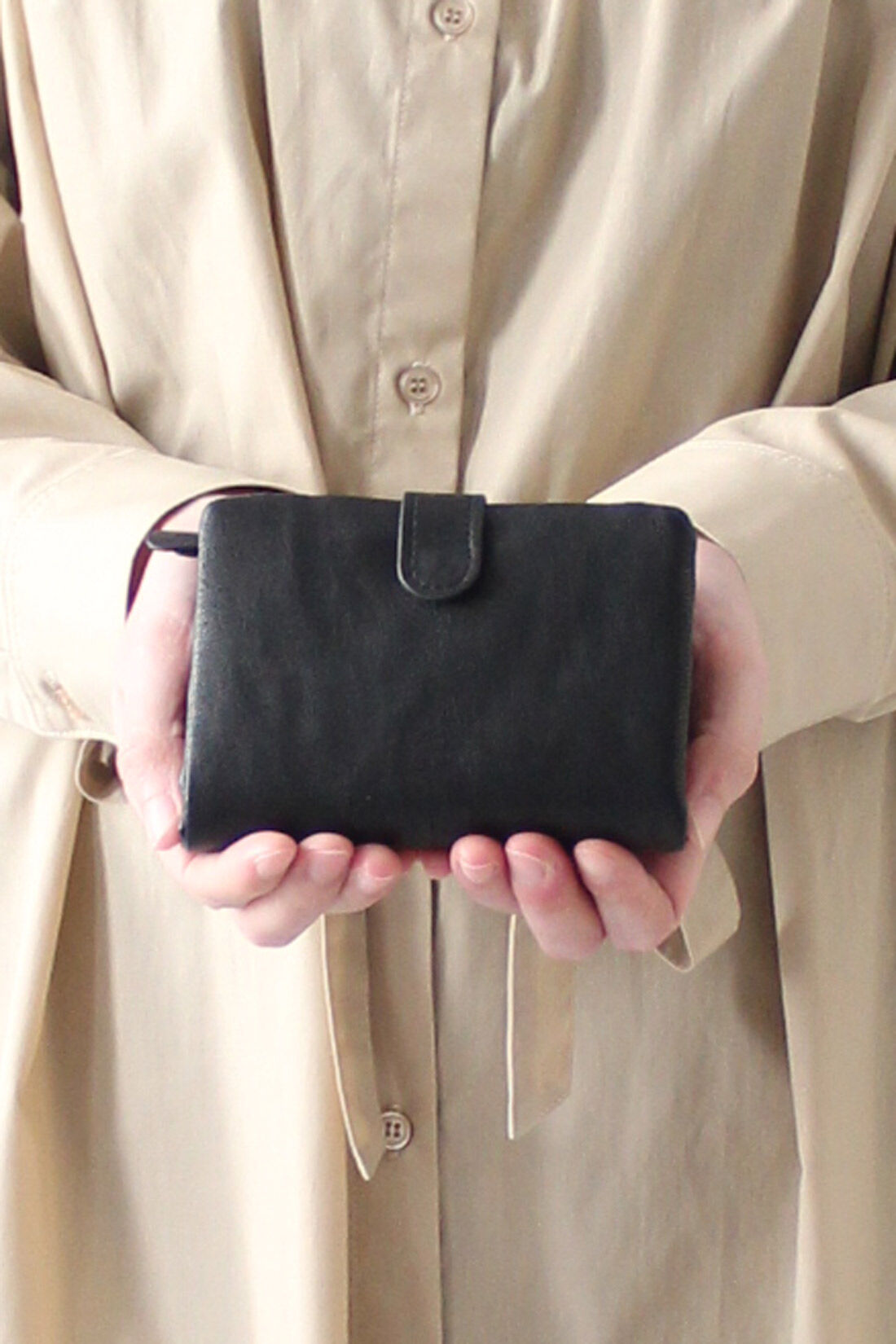 IEDIT|IEDIT[イディット] SELECT　ふっくら合皮の2つ折り財布|〈ブラック〉