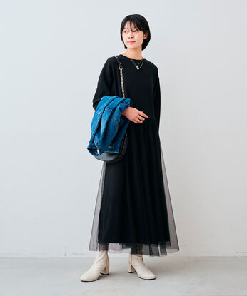 IEDIT | カットチュールドッキングワンピ〈ブラック〉ＩＥ