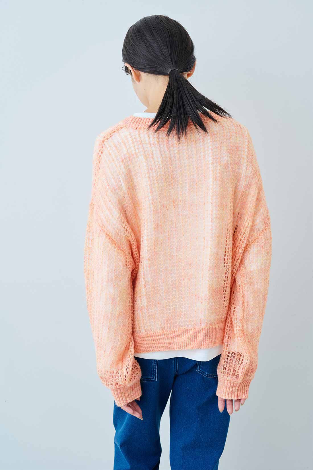 IEDIT［イディット］|IEDIT[イディット]　やさしく透ける ふわほわシアーニットトップス