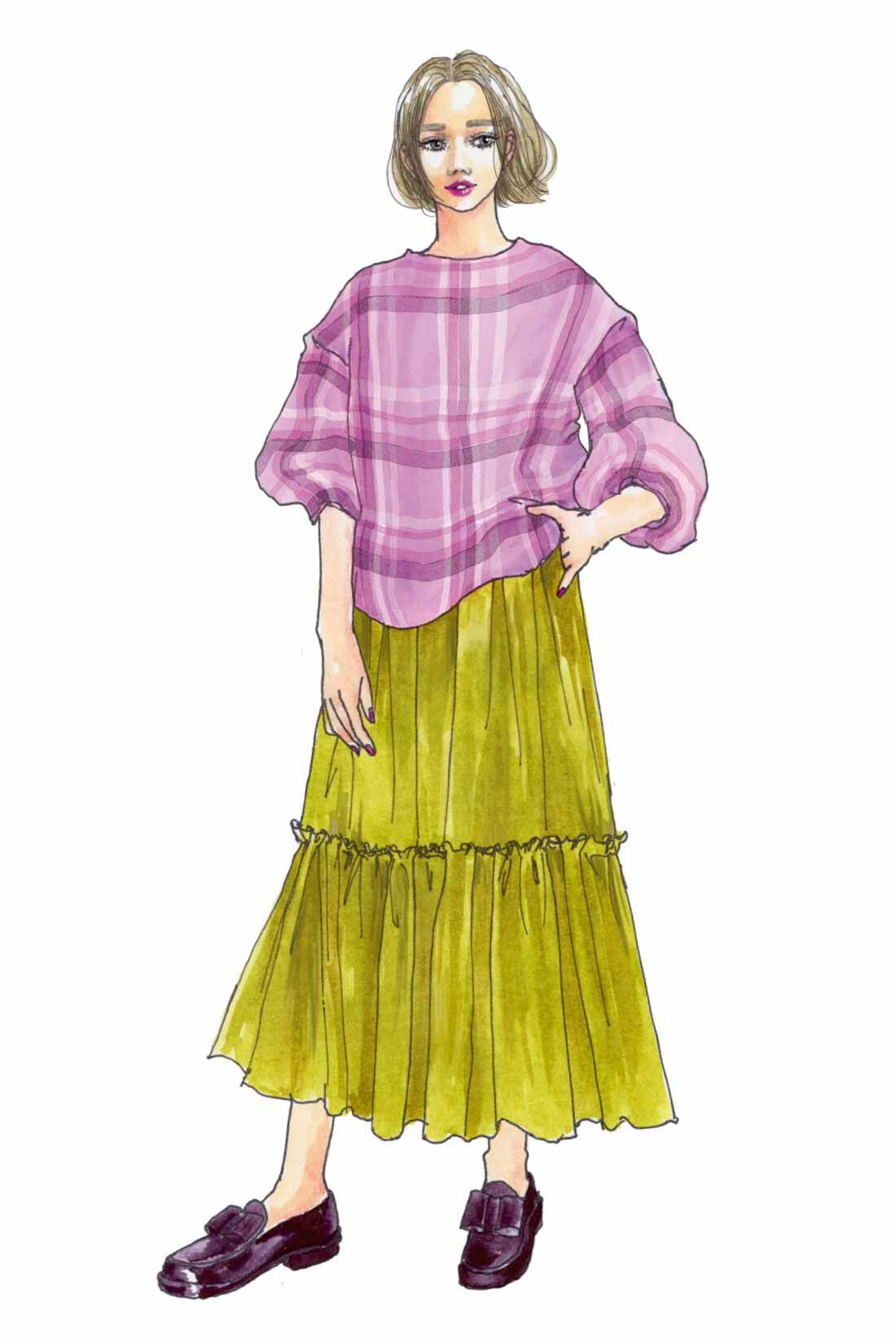 IEDIT［イディット］|IEDIT[イディット]　きくちあつこさんコラボ　カットソーキャミワンピース〈イエローグリーン〉
