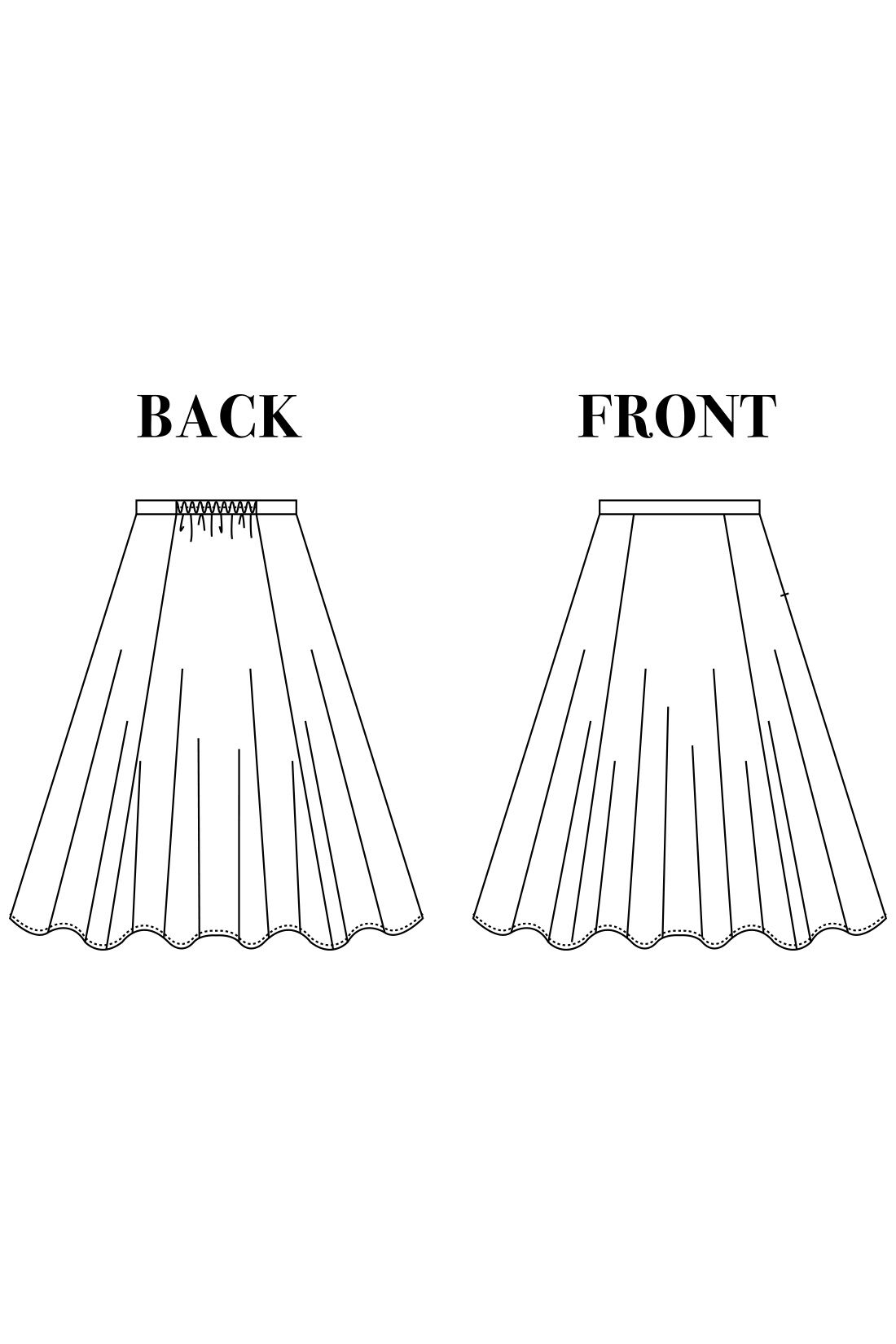 IEDIT|IEDIT[イディット]　レオパード風ランダムドットマキシスカート〈ブラック〉|ウエストがらくな後ろゴム仕様。たっぷり布を使った6枚はぎ。