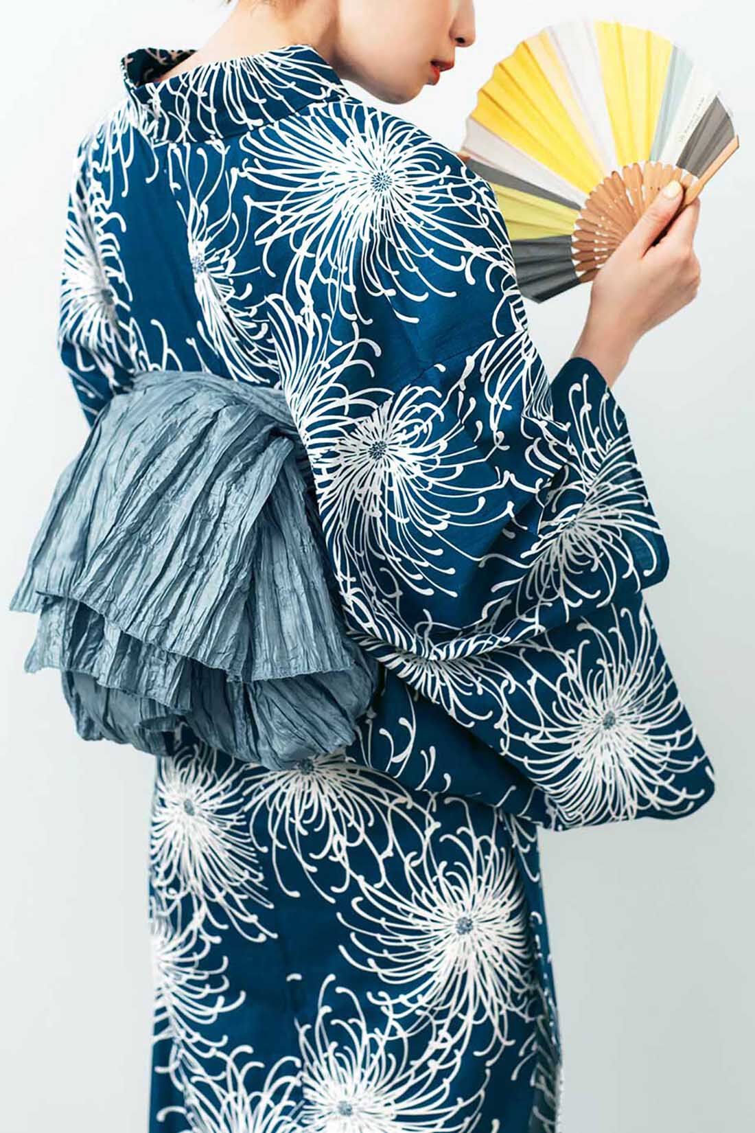 IEDIT|LES TOILES DU SOLEIL×IEDIT[イディット]　暑い日でも気分があがるマルチカラー扇子〈イエロー〉