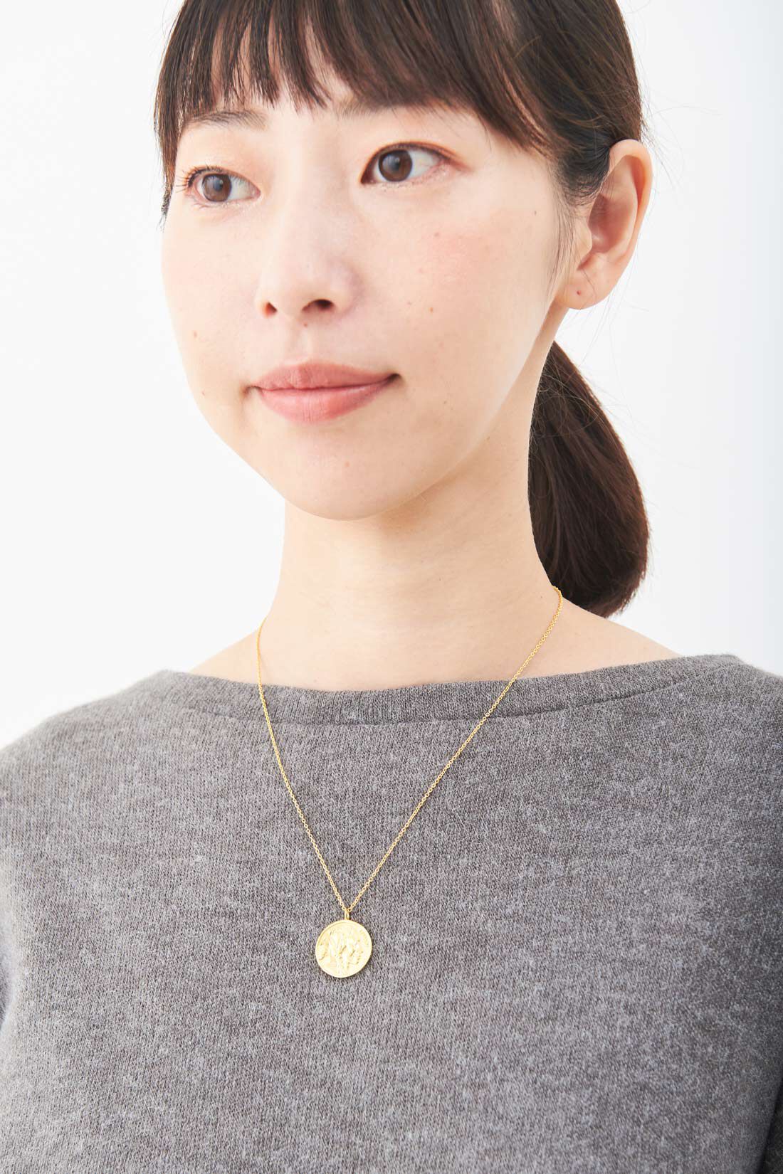 IEDIT|IEDIT[イディット] SELECT　chibi jewels ネイティブデザインのコインメダリオンネックレス〈ゴールド〉