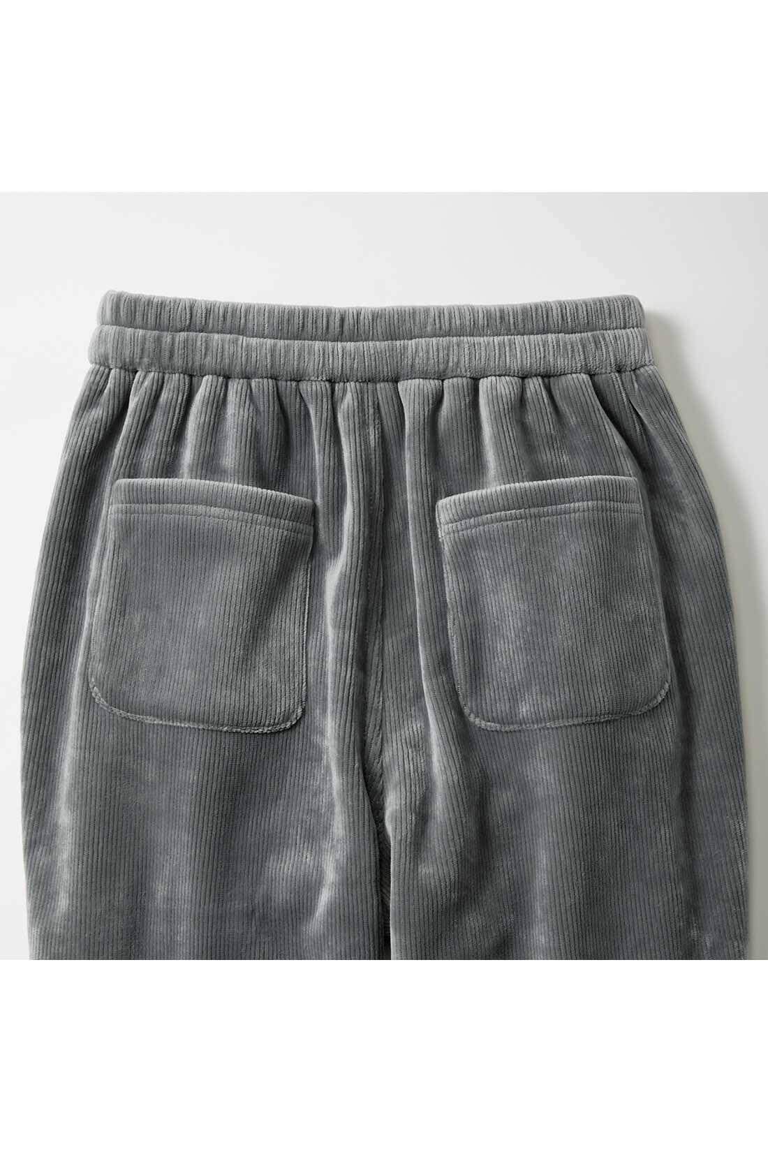 IEDIT［イディット］|IEDIT[イディット]　うっとりあたたか すっきり見えて伸びやかなマシュマリッチスキニーリブパンツ|きちんと見えてらくちんな総ゴム仕様。ヒップラインをカバーしてくれる後ろポケット付き。