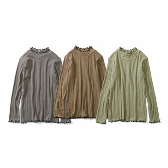 綿100％ 抗菌防臭 UVカット 三つ星 メロー リブトップス の会