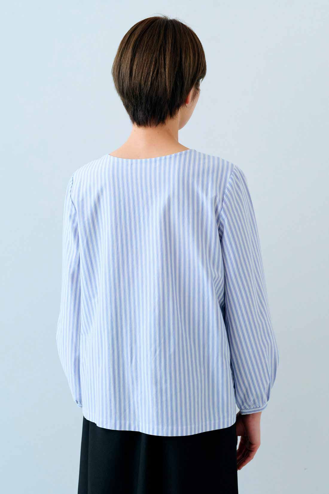 IEDIT［イディット］|IEDIT[イディット]　Tシャツ感覚で着られるカットソーストライプブラウス