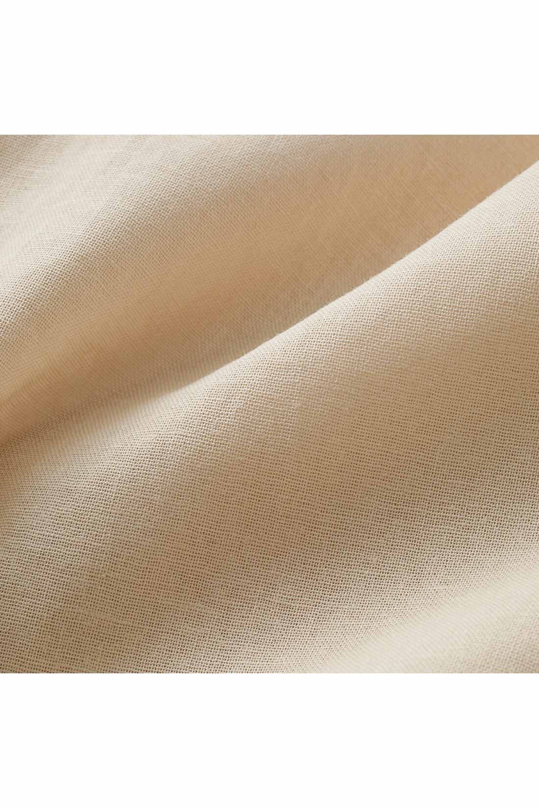 IEDIT［イディット］|IEDIT[イディット]　きくちあつこさんコラボ コットンリネンのヴィンテージ風ワンピース|ほどよい張りのある綿麻素材はナチュラルでこなれた生地感。