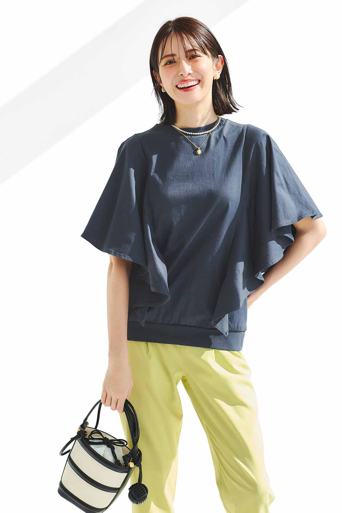 IEDIT［イディット］|IEDIT[イディット]　接触冷感・吸汗速乾・抗菌防臭！ Ohcool（R）Ⅱplus素材のフリルトップスの会