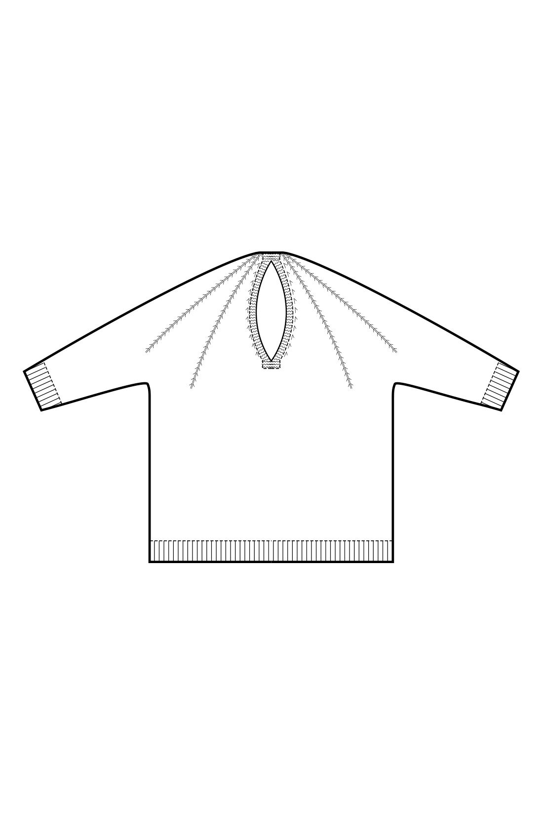 IEDIT|IEDIT[イディット]　ホールガーメント（R）のウールチュニック〈ブラウン〉|肩線がないため、衿の開き具合を自由に変えられます。