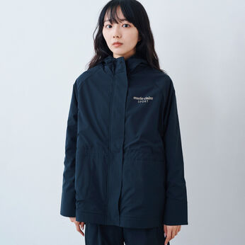 IEDIT | marie claire sport 起毛裏地付き マット素材 きれいめシルエット ブルゾン〈ブラック〉444705