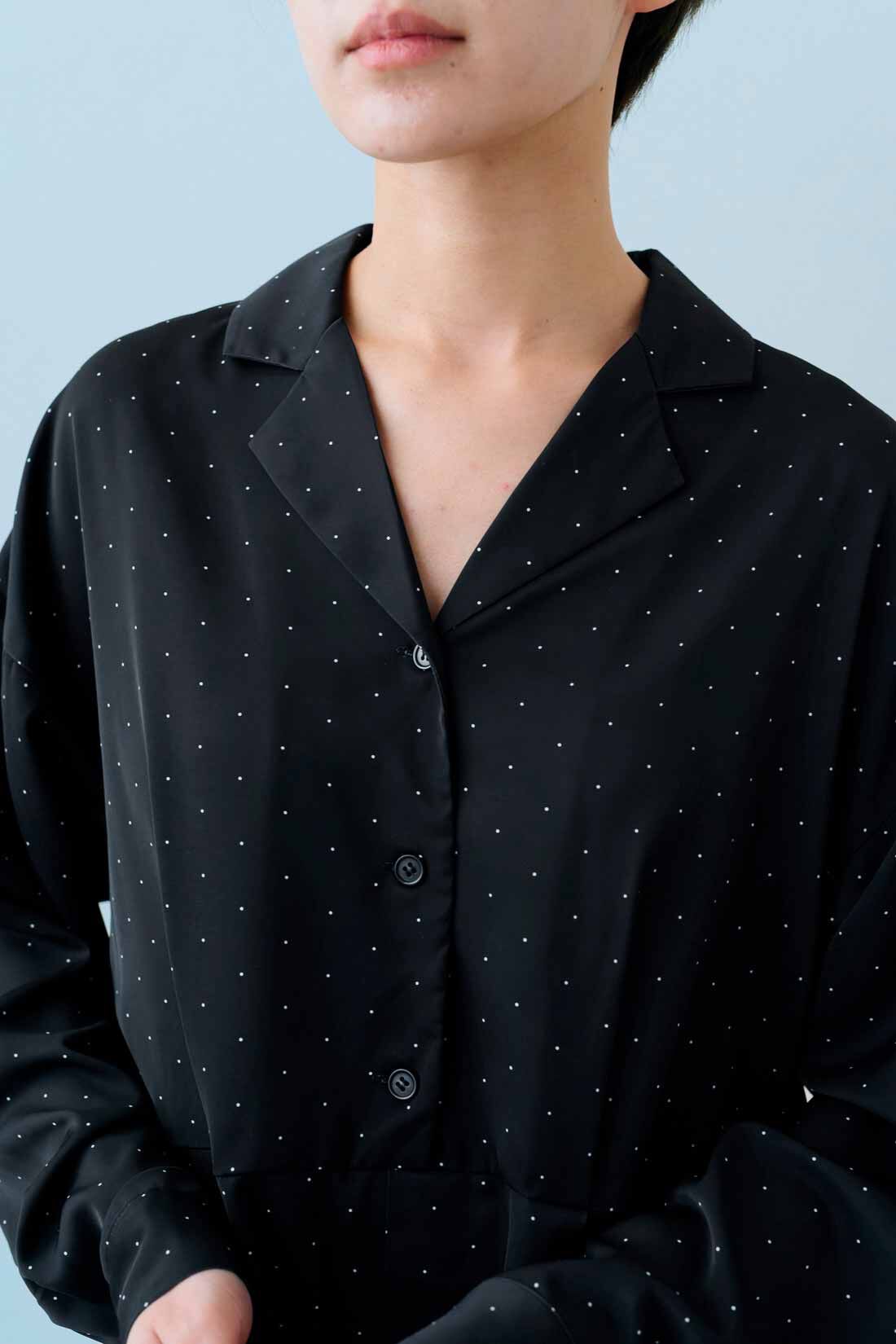 IEDIT|IEDIT[イディット]　福田麻琴さんコラボ ドットオールインワン〈ブラック〉