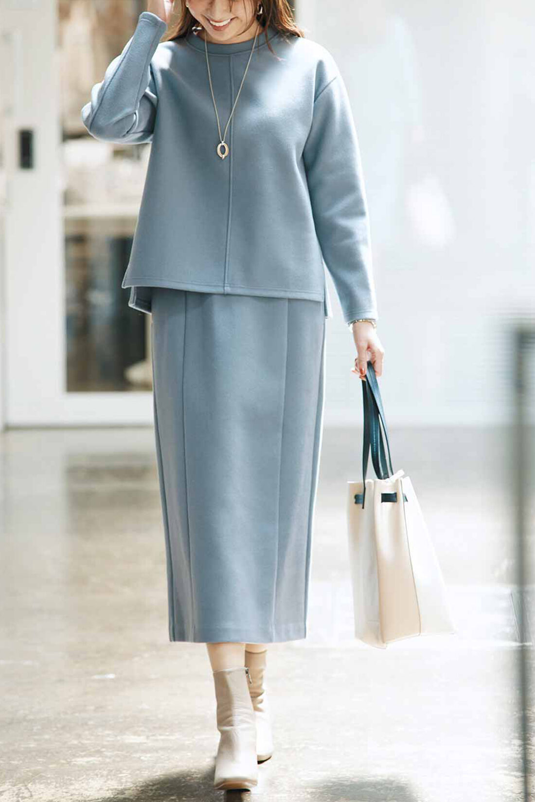 レディース　小物　スカーフ　ブルー　春ファッション　高見え - 8