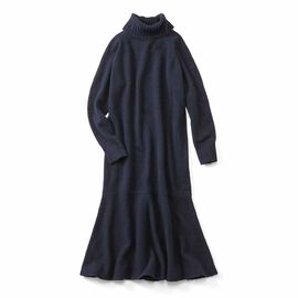 IEDIT | 後ろリボンニットワンピ〈ネイビー〉ＩＥ