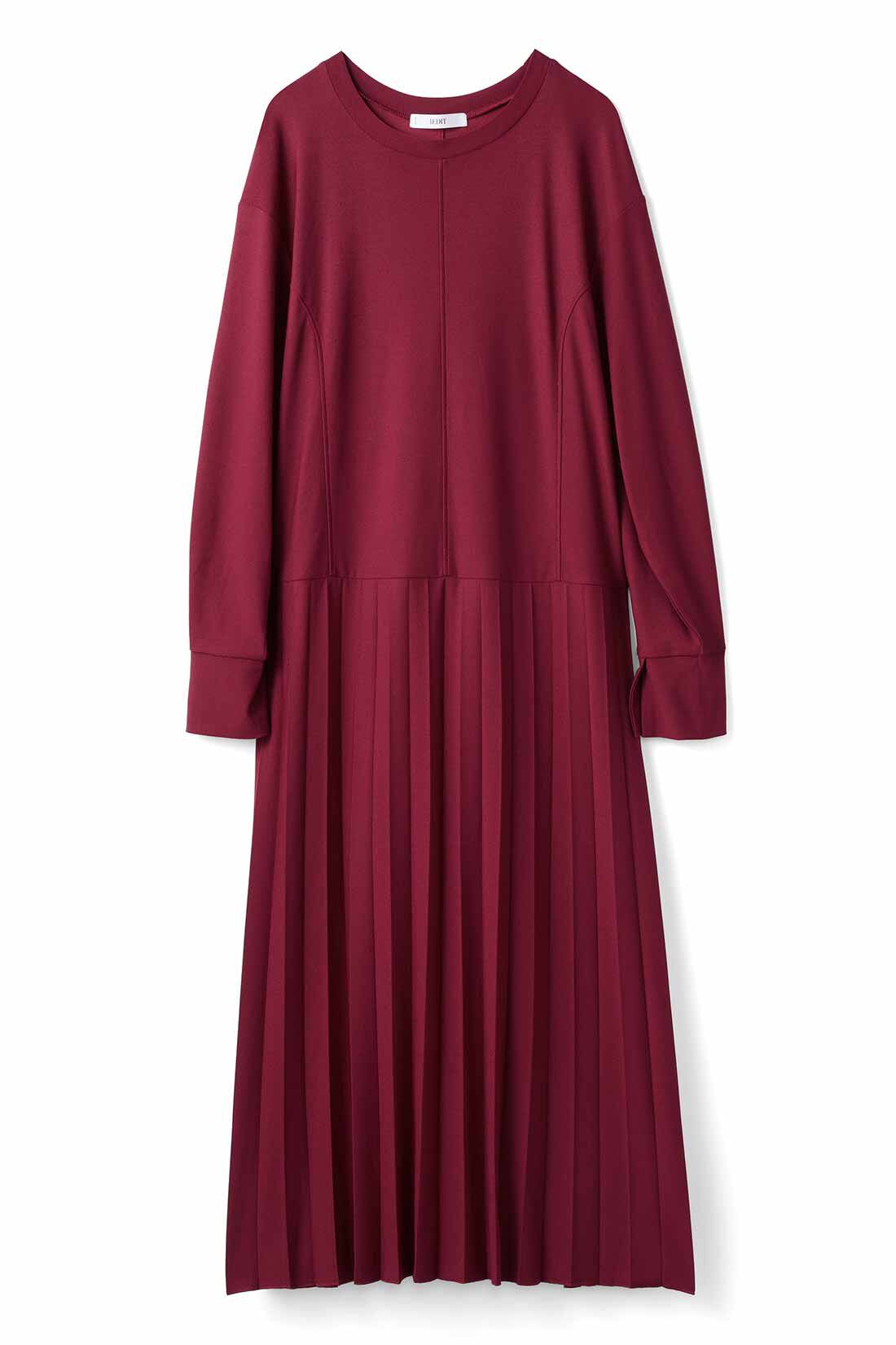 IEDIT[イディット] カットソージョーゼット素材のプリーツ