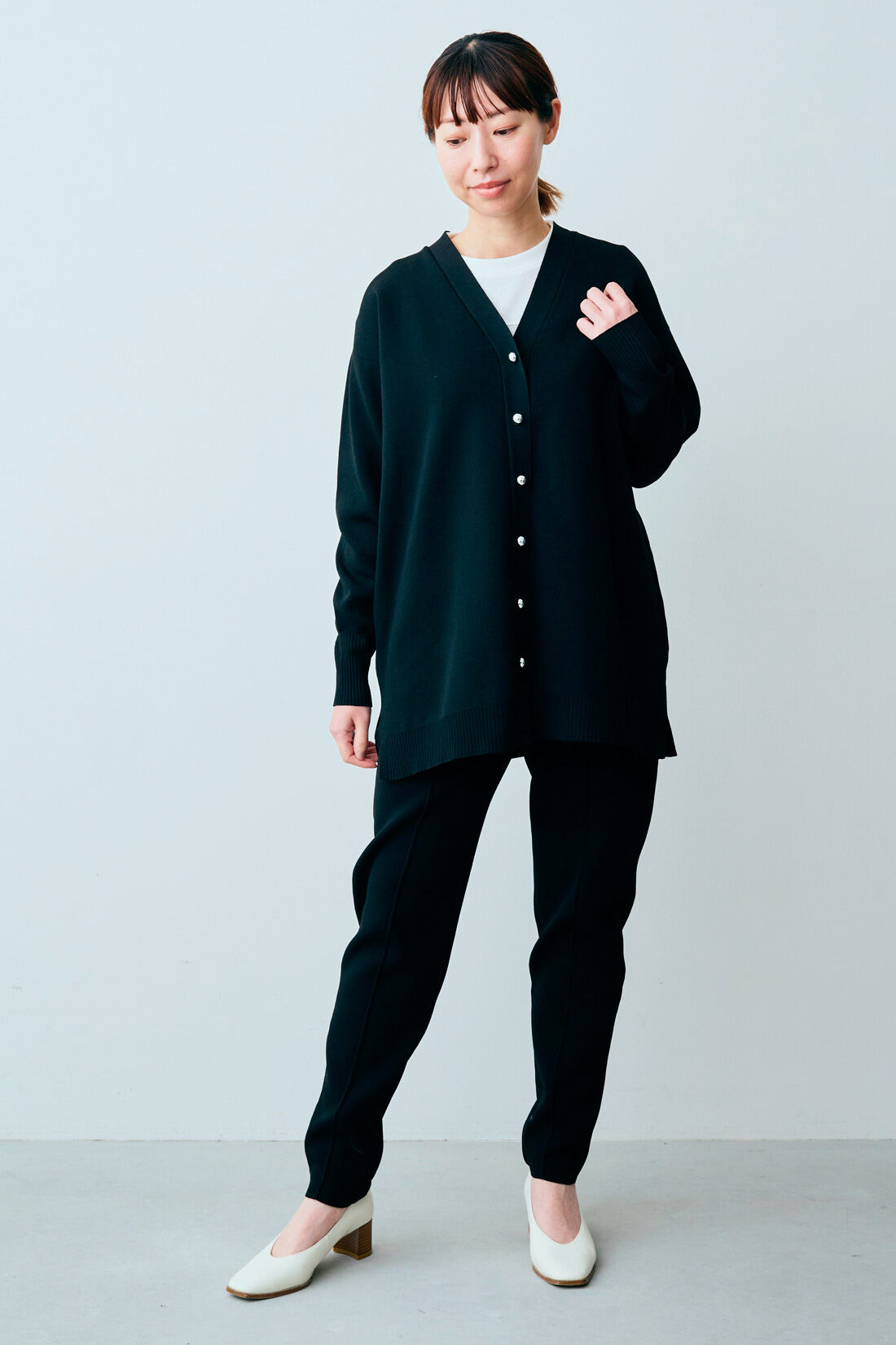 IEDIT[イディット] 福田麻琴さんコラボ バウンドニットのパンツ