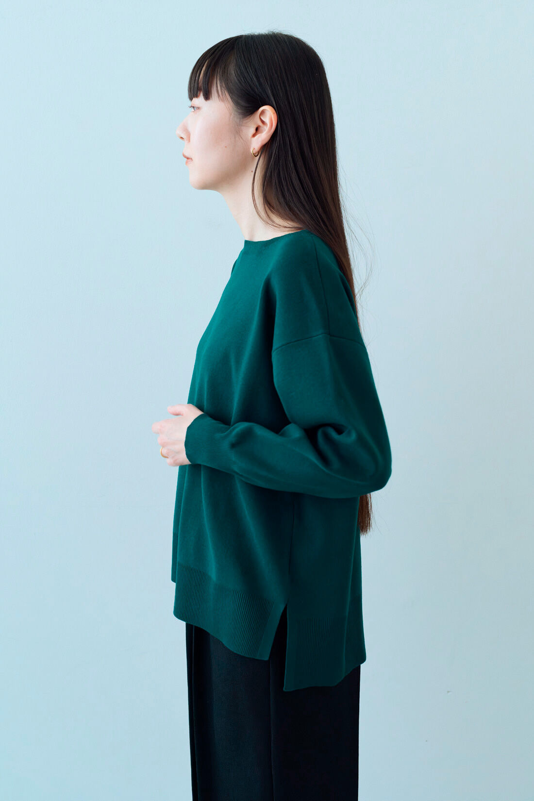 IEDIT［イディット］|IEDIT[イディット]　花粉リリース＆UVカットがうれしい シルエットがきれいな上品シンプルニット