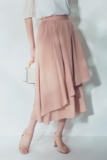 IEDIT | 花びらラップ風スカート〈ライトピンク〉ＩＥ