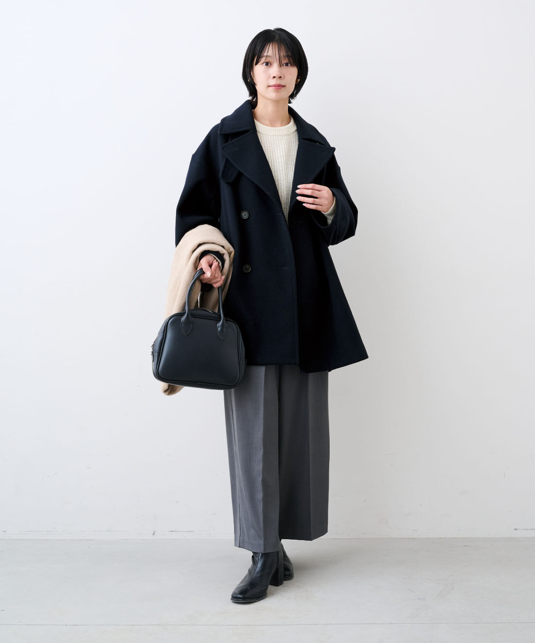 IEDIT［イディット］|インタックパンツ〈ダークグレー〉ＩＥのコーディネート