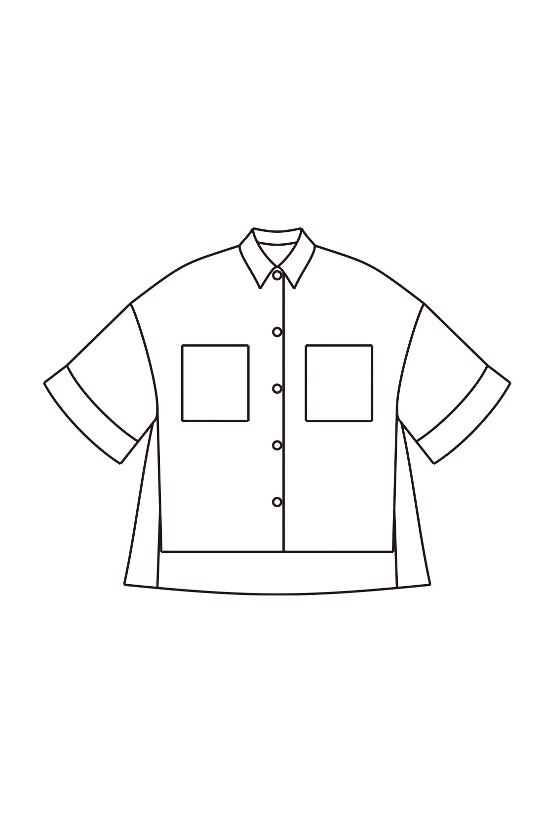 IEDIT|IEDIT[イディット]　接触冷感素材が快適なシアーハーフスリーブシャツ|着るときれいな落ち感が出る、ゆったりとしたボックスシルエット。