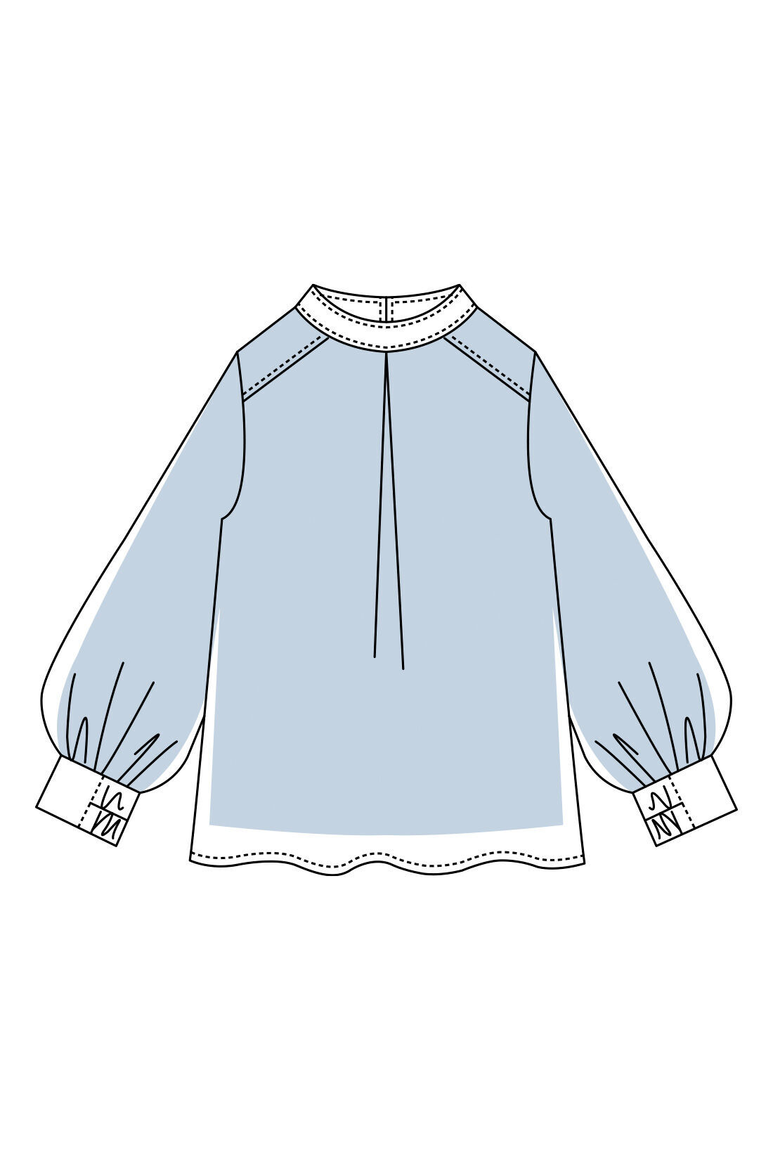 IEDIT［イディット］|IEDIT[イディット]　ほの光沢のマットサテンが上品な 抗菌防臭加工インナー付きドッキングブラウスの会|インナー付きで暖かなドッキングデザイン。袖口はプッシュアップしやすいギャザー仕様。