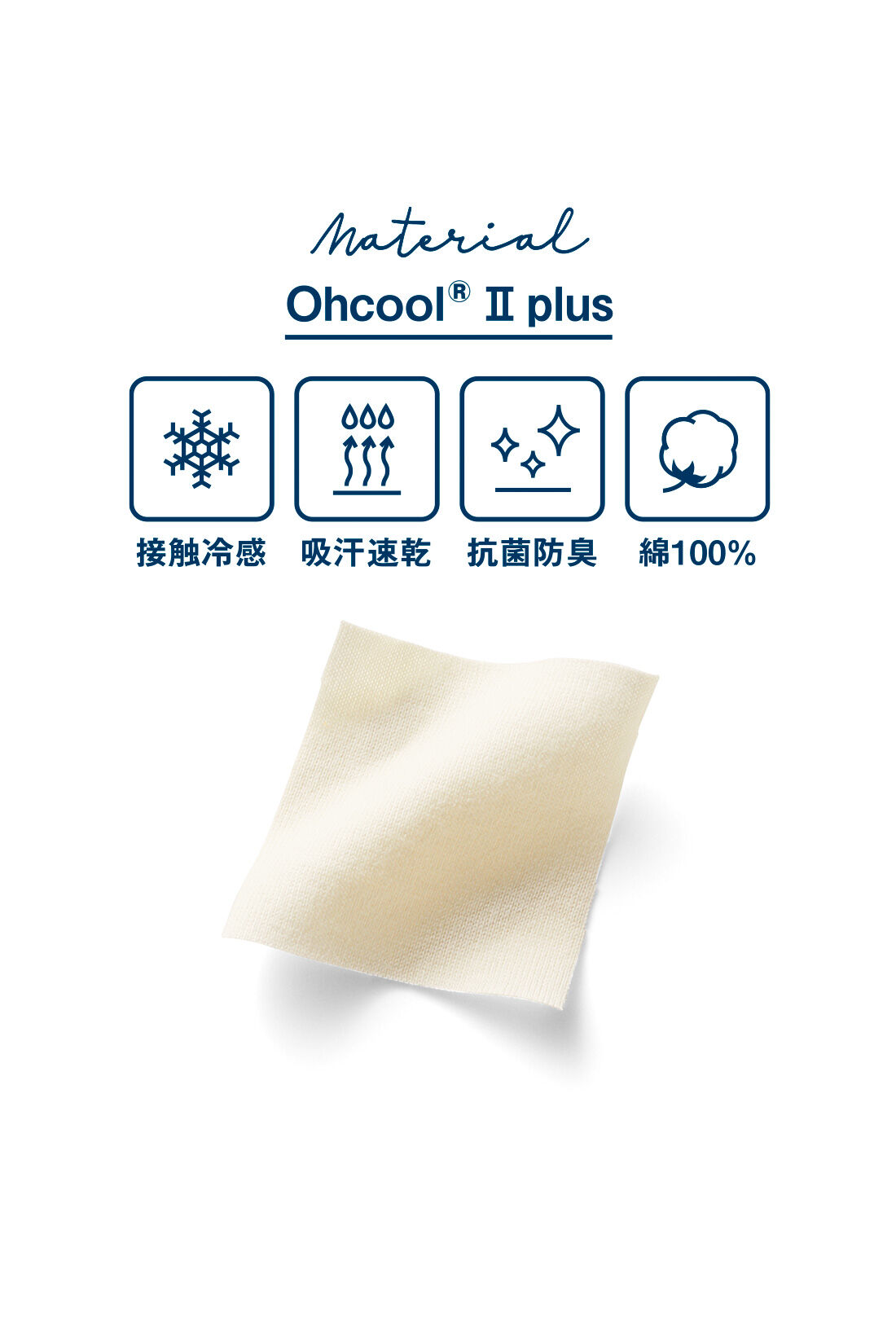 IEDIT［イディット］|IEDIT[イディット]　接触冷感・吸汗速乾・抗菌防臭！ Ohcool（R）Ⅱplus素材のフリルトップスの会|接触冷感・吸汗速乾・抗菌防臭の機能を備えた特殊な綿100％素材「Ohcool（R） Ⅱ plus」。通常より断面にひだが多い綿を使用し、吸収機能をアップ。