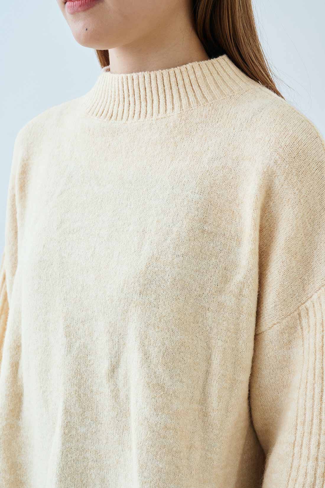 IEDIT［イディット］|IEDIT[イディット]　マシンウオッシャブルがうれしい すそラウンドシルエットの軽やかなウール＆アルパカ混ハイネックニットの会