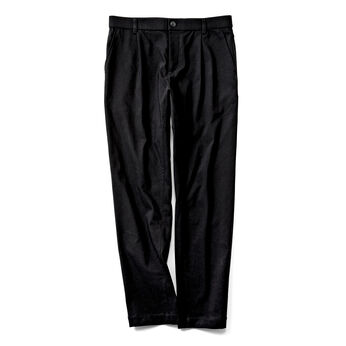 IEDIT | 純黒裏起毛弾力メンズパンツ〈ブラック〉ＩＥ