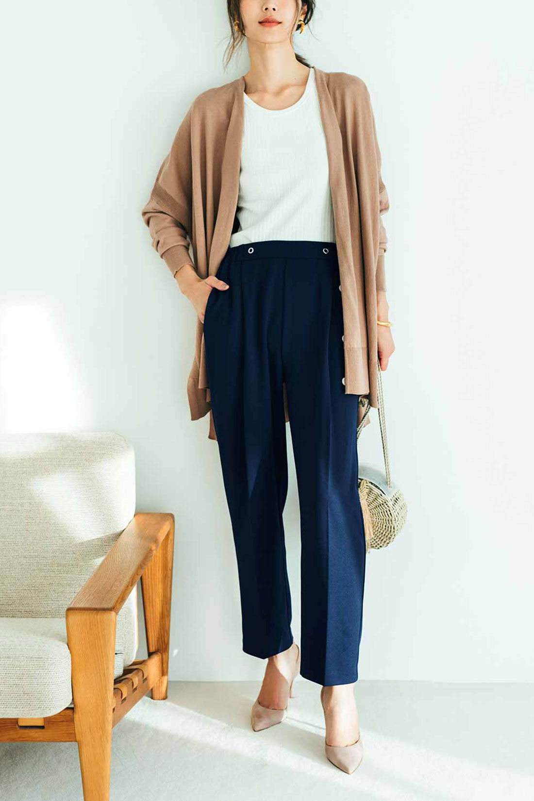 IEDIT[イディット] からだが泳ぐオーバーサイズが女っぽい 綿100％ゆる