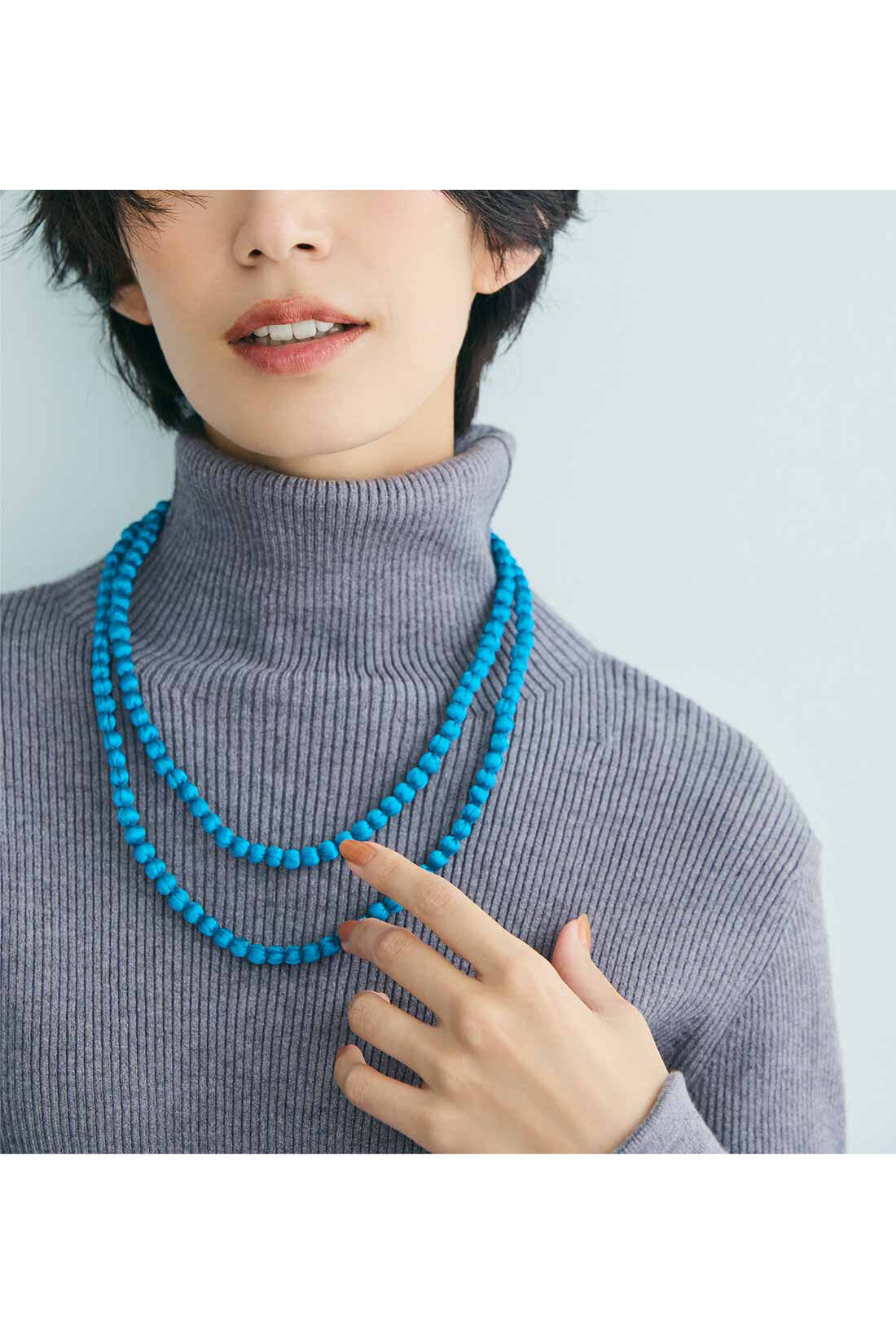 IEDIT［イディット］|Her smileプロジェクト IEDIT[イディット]　Made in India 軽やかクロスボールネックレス
