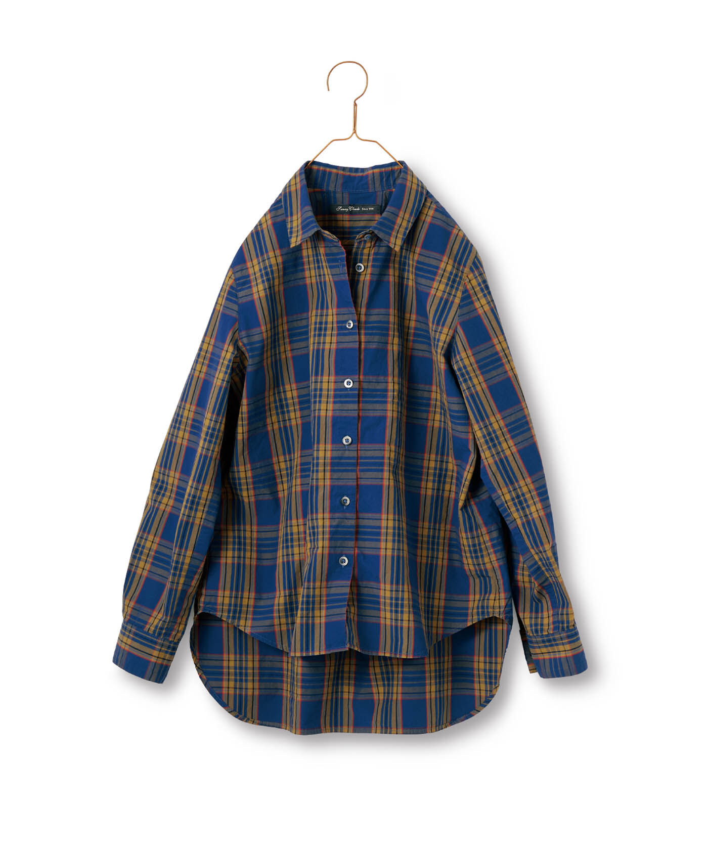 「 tokimeki tartan check（ ブルー × レッド ）」＜ホワイトケース＞【 表面のみ印刷 】        