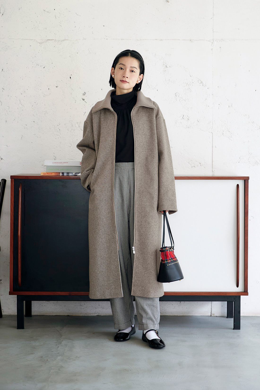サニークラウズ リブ衿ロングコート〈レディース〉｜Sunny