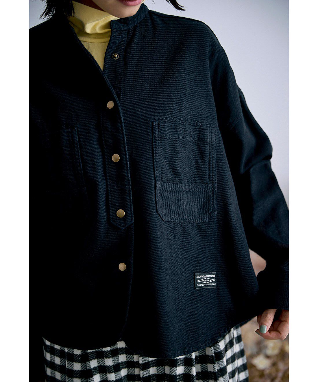 Sunny clouds［サニークラウズ］|サニークラウズ　黒カルゼのワークシャツ〈レディース〉