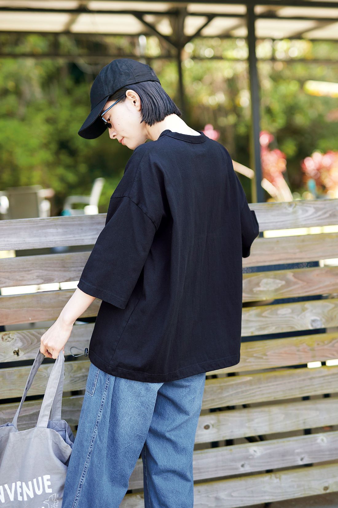 オープンセール 福袋 サニークラウズ すそが絞れるTシャツ〈レディース〉黒｜Sunny トップス