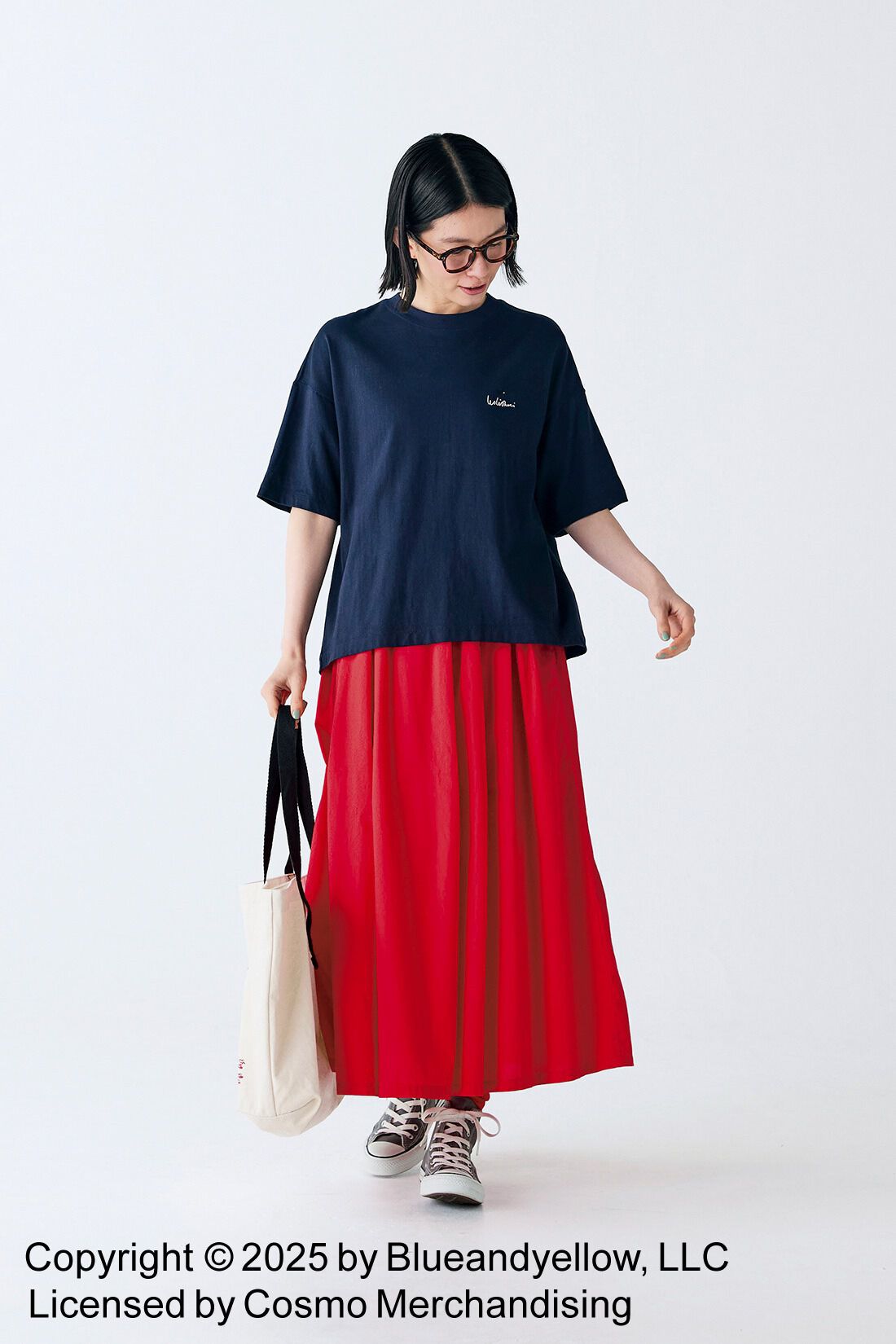 Sunny clouds|サニークラウズ　feat. Swimmy 　スイミーTシャツ〈レディース〉紺|身長162cm/トップスMサイズ/ボトムスMサイズ