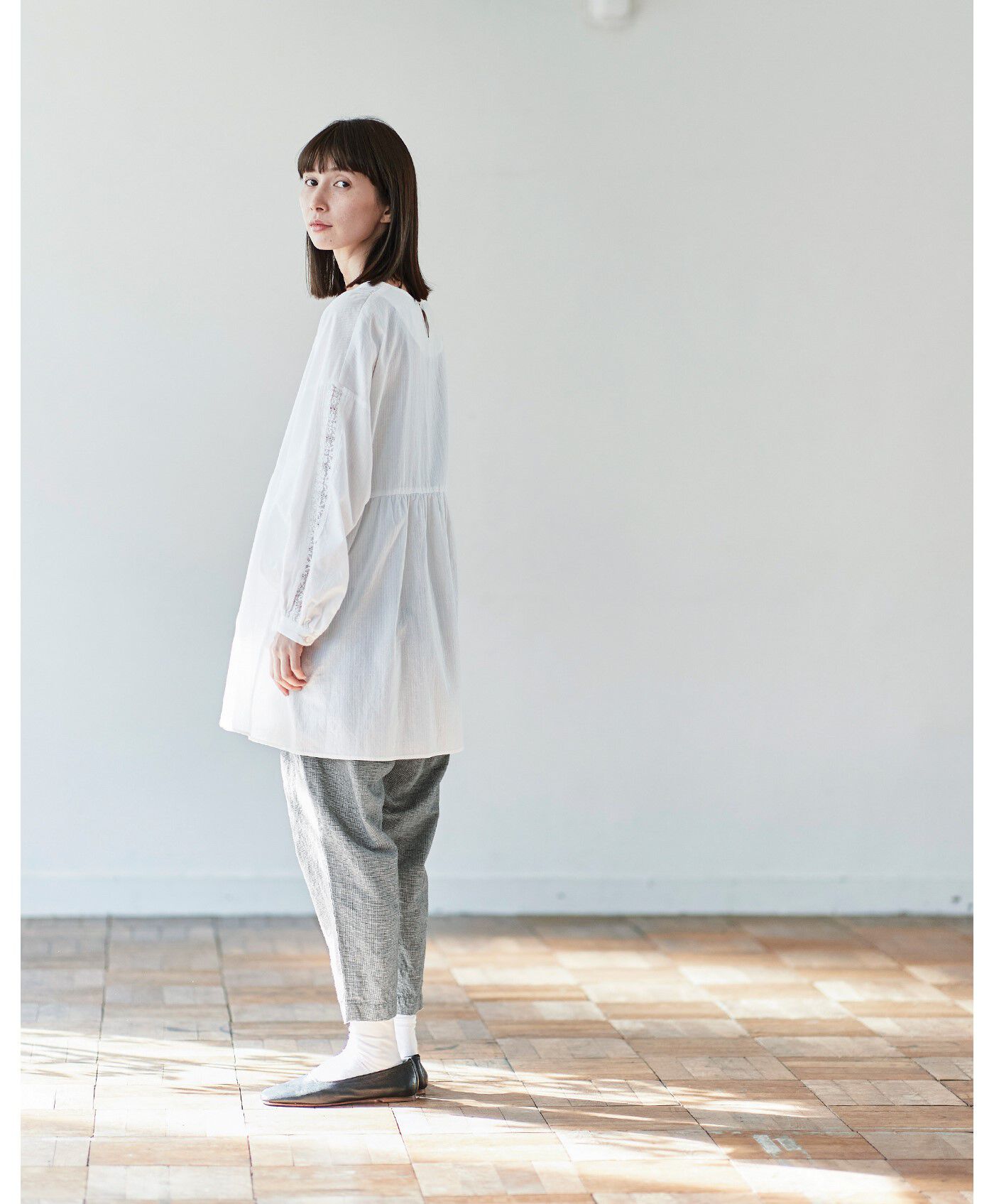 サルエルパンツ新品新作please素材