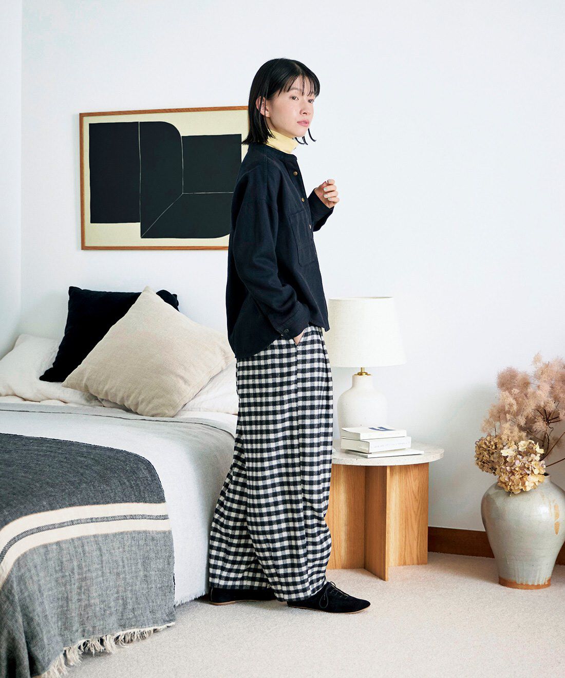 Sunny clouds［サニークラウズ］|サニークラウズ　黒カルゼのワークシャツ〈レディース〉