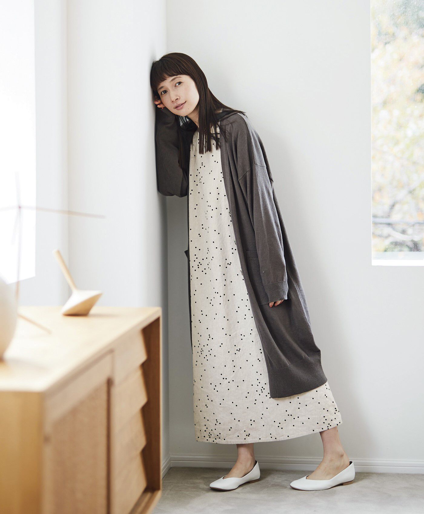 サニークラウズ 麻玉水玉ワンピース〈レディース〉|Sunny サニークラウズ 麻玉水玉ワンピース〈レディース〉|Sunny