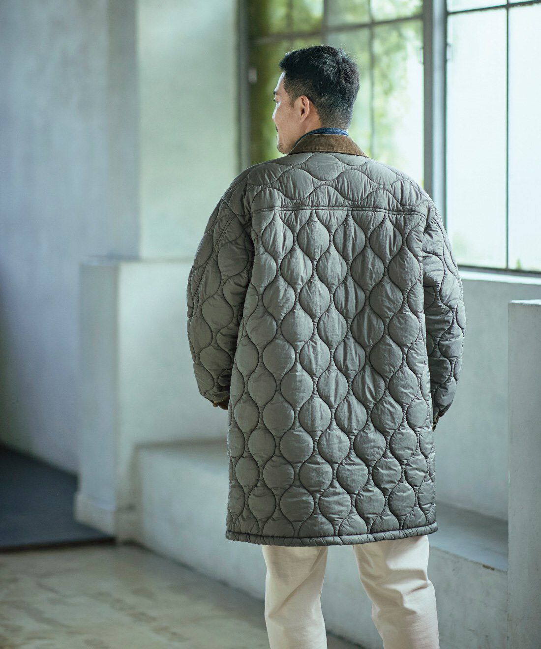 サニークラウズ　ダッフルキルティングコート　青　ブルーLL XL サニークラウズ ダッフルキルティングコート 青 ブルーLL XL