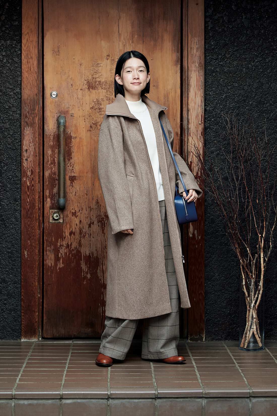 サニークラウズ ブランケットで作ったチェックパンツ