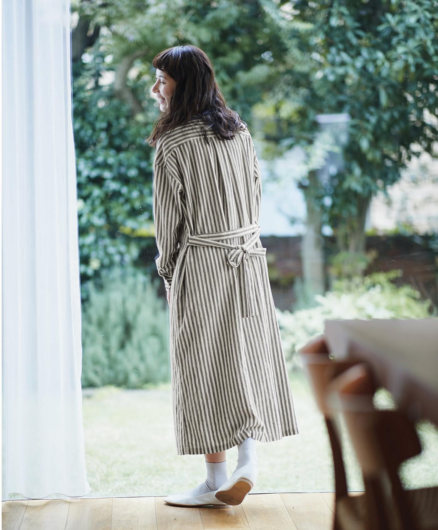 SEZANE ワンピース　ブラウス風　ストライプ Sunny clouds（サニークラウズ）の「サニークラウズ チェックを